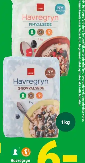 Coop 365 Havregryn 1000 g tilbud