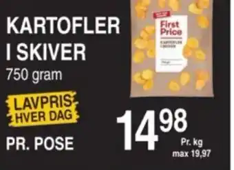 ABC Lavpris KARTOFLER I SKIVER 750 gram tilbud