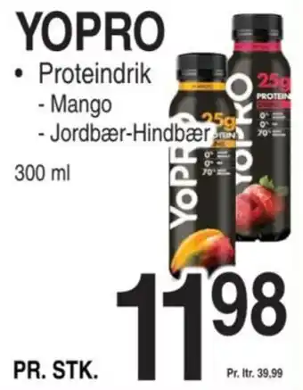 ABC Lavpris YOPRO Proteindrik - Mango Jordbær-Hindbær tilbud