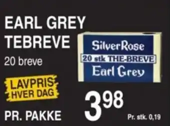 ABC Lavpris EARL GREY TEBREVE Silver Rose tilbud
