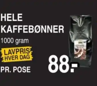 ABC Lavpris HELE KAFFEBØNNER tilbud