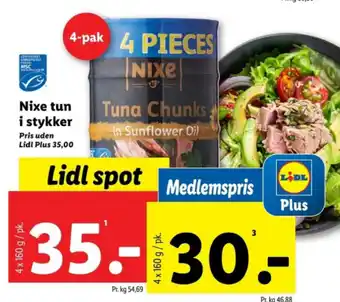 Lidl Nixe tun i stykker tilbud