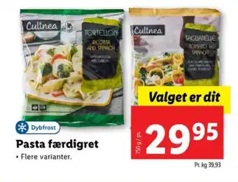 Lidl Pasta færdigret tilbud