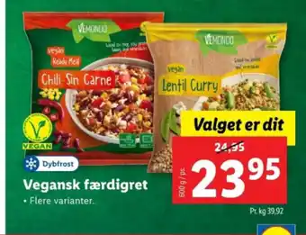 Lidl Vegansk færdigret tilbud