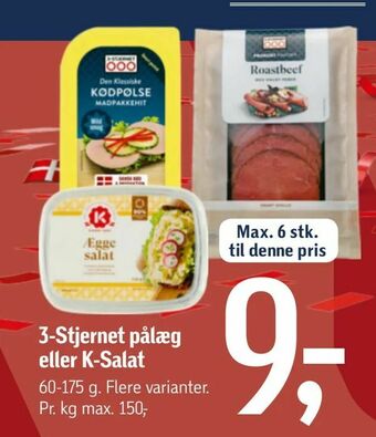 Føtex 3-Stjernet pålæg eller K-Salat tilbud
