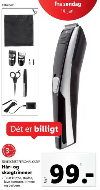 Lidl Hår- og skægtrimmer tilbud