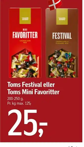 Føtex Toms Festival eller Toms Mini Favoritter tilbud