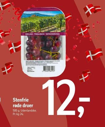 Føtex Stenfrie røde druer tilbud