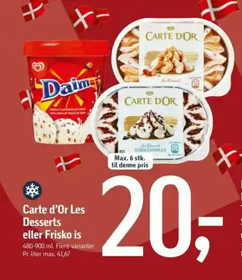 Carte d'Or Les Desserts eller Frisko is