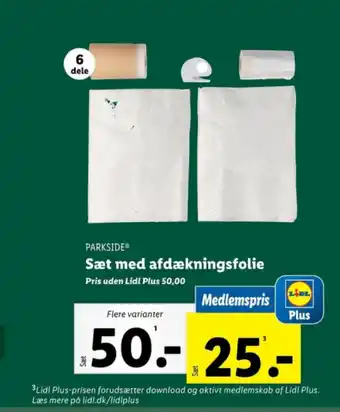 Sæt med afdækningsfolie