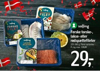 Føtex Ferske torske-, lakse- eller rødspættefileter tilbud