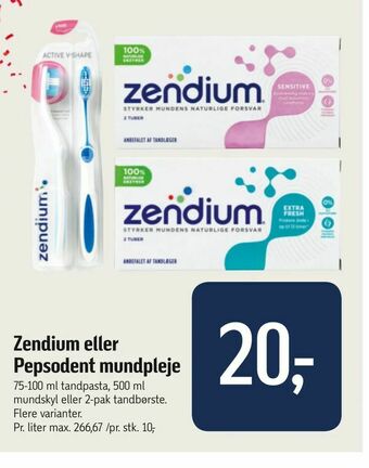 Føtex Zendium eller Pepsodent mundpleje tilbud