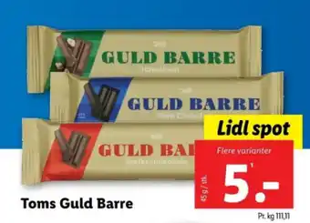 Lidl Toms Guld Barre tilbud
