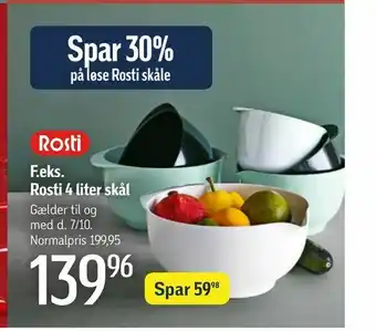 Føtex Rosti 4 liter skål tilbud