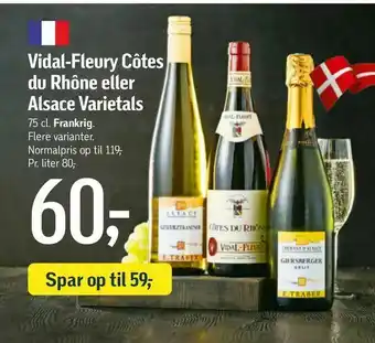 Føtex Vidal-Fleury Côtes du Rhône eller Alsace Varietals tilbud