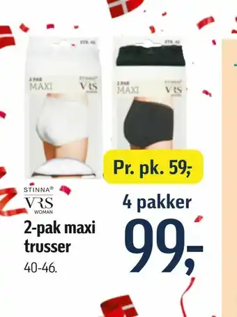 Føtex 2-pak maxi trusser tilbud