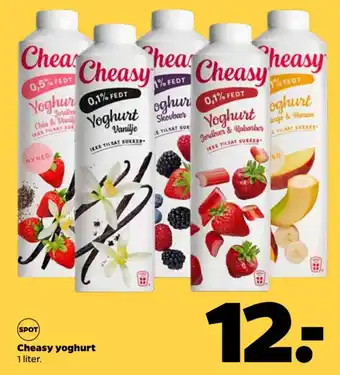 Netto Cheasy yoghurt 1 liter. tilbud