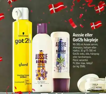 Føtex Aussie eller Got2b hårpleje tilbud