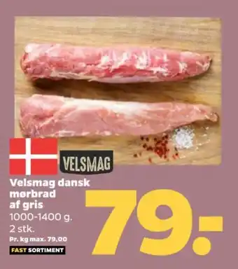 Netto Velsmag dansk mørbrad af gris tilbud