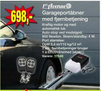 Harald Nyborg Garageportåbner med fjernbetjening tilbud