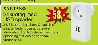 Harald Nyborg Stikudtag med USB oplader tilbud