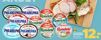 Netto Philadelphia eller Rondelé 100-200 g. Pr. kg max. 120,00 tilbud
