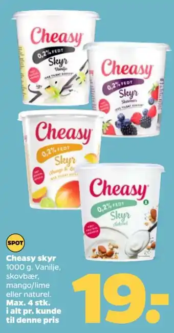 Netto Cheasy skyr 1000 g. tilbud