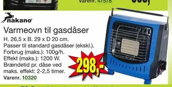 Varmeovn til gasdåser