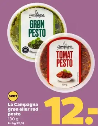 Netto La Campagna grøn eller rød pesto tilbud