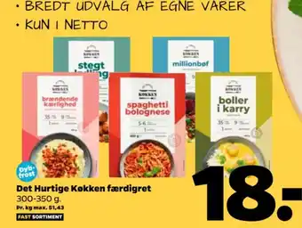Netto Det Hurtige Køkken færdigret tilbud