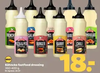 Netto Bähncke fastfood dressing 380-400 g. tilbud