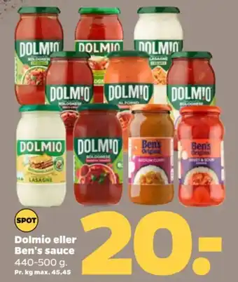 Netto Dolmio eller Ben's sauce tilbud
