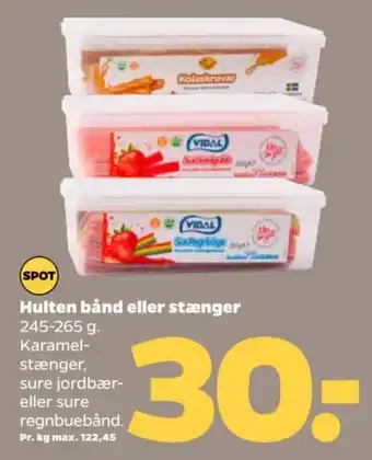 Netto Hulten bånd eller stænger 245-265 g. tilbud