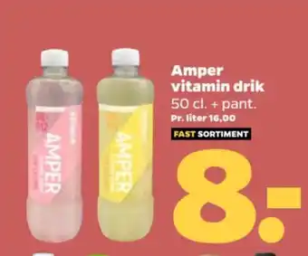 Netto Amper vitamin drik 50 cl. tilbud