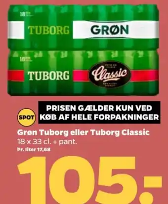 Netto Grøn Tuborg eller Tuborg Classic tilbud