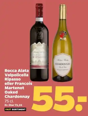 Netto Rocca Alata Valpolicella Ripasso eller Francois Chardonnay tilbud