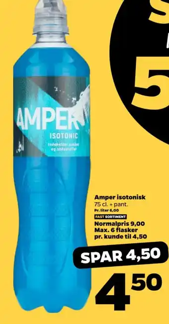 Netto Amper isotonisk 75 cl. + pant. tilbud