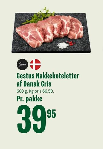 Min Købmand Gestus Nakkekoteletter af Dansk Gris tilbud