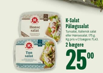 Min Købmand K-Salat Pålægssalat tilbud