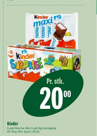 Min Købmand Kinder tilbud