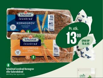 Min Købmand Schulstad Levebrød Kernegrov eller Gulerodsbrød tilbud