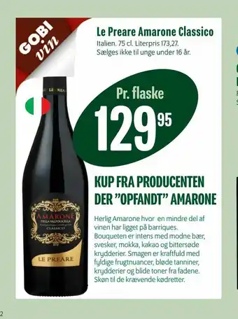 Le Preare Amarone Classico
