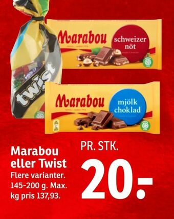 SPAR Marabou eller Twist tilbud