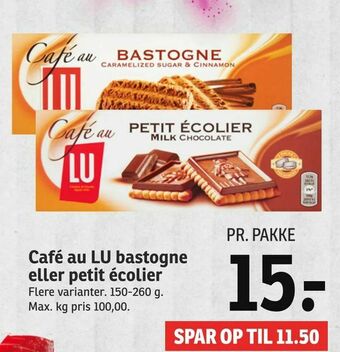 SPAR Café au LU bastogne eller petit écolier tilbud