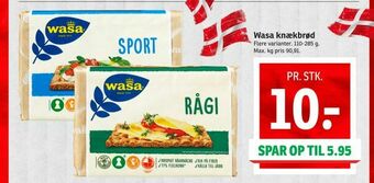 SPAR Wasa knækbrød tilbud