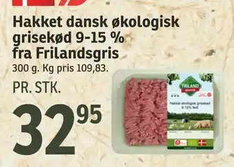 SPAR Hakket dansk økologisk grisekød 9-15 % fra Frilandsgris tilbud