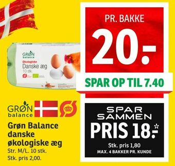 SPAR Grøn Balance danske økologiske æg tilbud