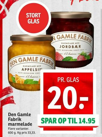 SPAR Den Gamle Fabrik marmelade tilbud
