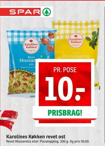 SPAR Karolines Køkken revet ost tilbud