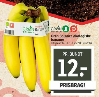 SPAR Grøn Balance økologiske bananer tilbud